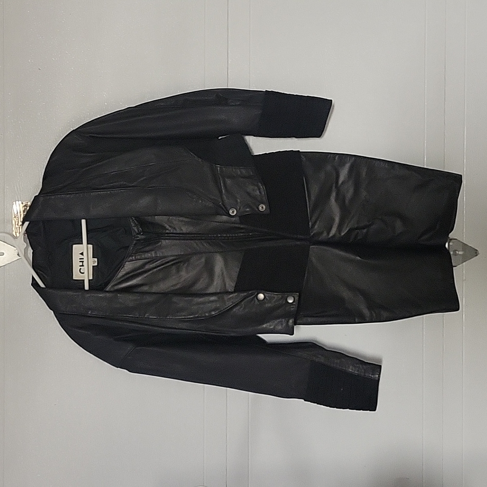 vtg Chia leather coat and dress